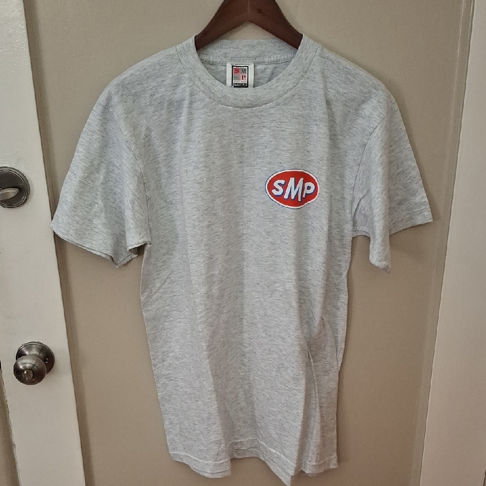 Vintage SMP Single Stiched Heathered Gray Men's Graphic T-Shirt_1